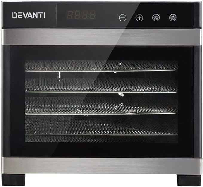 Devanti 6 Trays Food Dehydrator Stainless Steel Tray