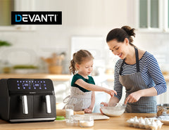 Devanti Air Fryer 8L Dual Zone Fryers