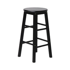 Artiss 2x Wooden Bar Stools Bar Stool Dining Chairs Kitchen Black Barstools