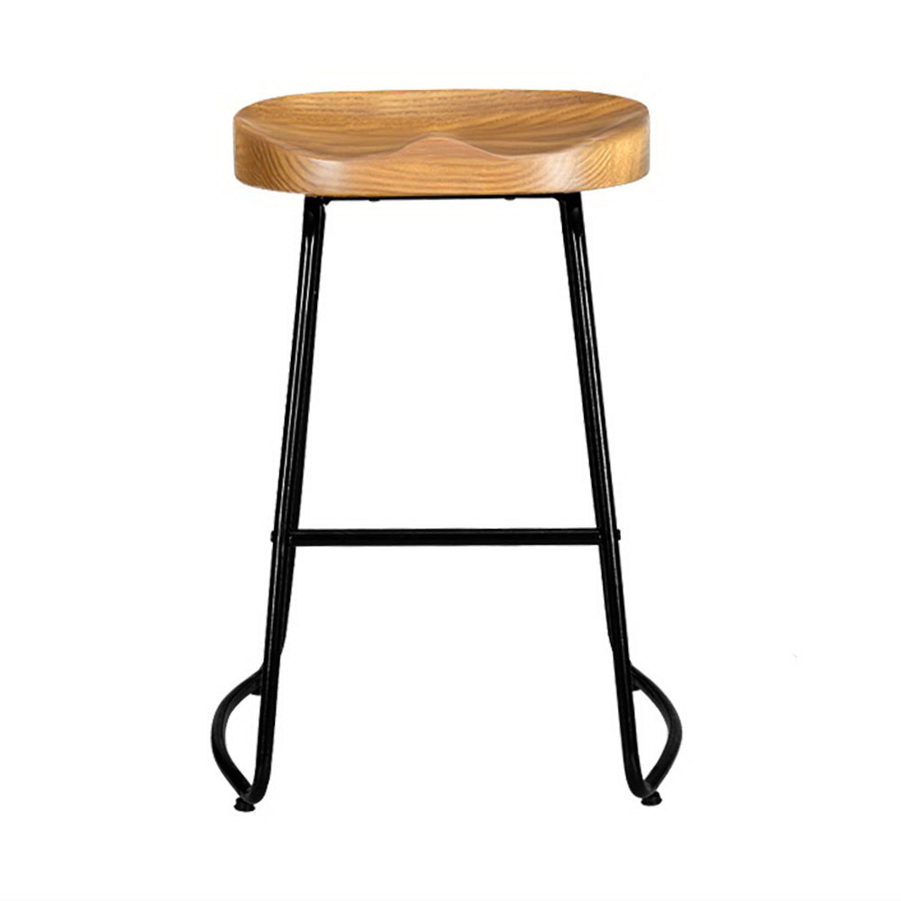 Artiss 2 x Vintage Tractor Bar Stools Retro Bar Stool Industrial Chairs 65cm