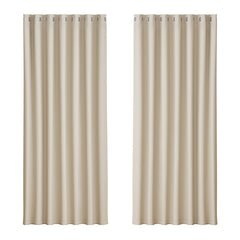 Artiss 2X Blockout Curtains Eyelet 240x230cm Beige