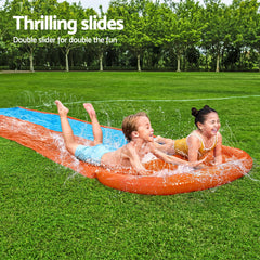 Bestway Water Slide Kids Slip 488cm Dual Slides Inflatable Splash Pad