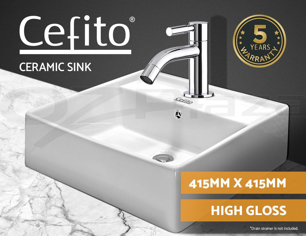 Cefito Bathroom Basin Ceramic Vanity Sink Hand Wash Bowl 41x41cm