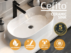 Cefito Bathroom Basin Ceramic Vanity Sink Hand Wash Bowl 53x28cm