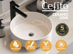 Cefito Bathroom Basin Ceramic Vanity Sink Hand Wash Bowl 35x12cm