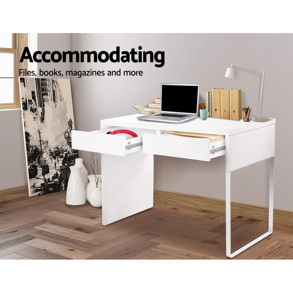 Artiss Computer Desk Drawer White 102CM