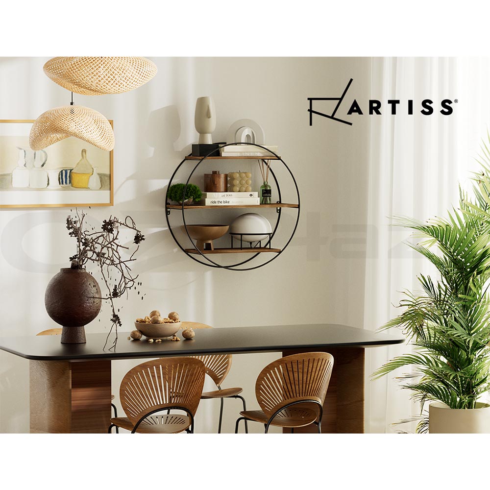 Artiss Floating Wall Shelf Round 3-Tier