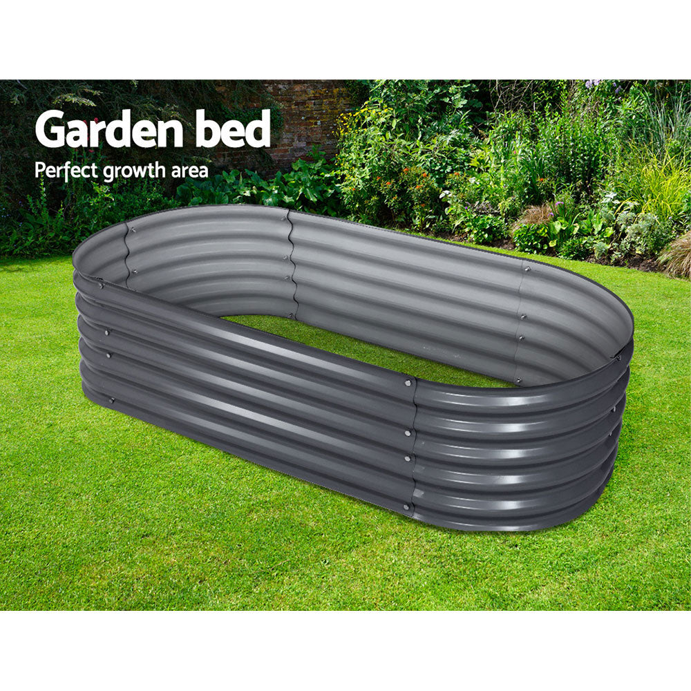 Greenfingers Garden Bed Galvanised Raised Steel Instant Planter 160X80X42CM