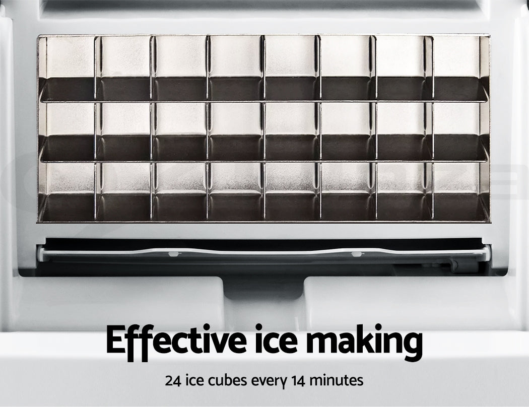 devanti 3.2l stainless steel portable ice cube maker