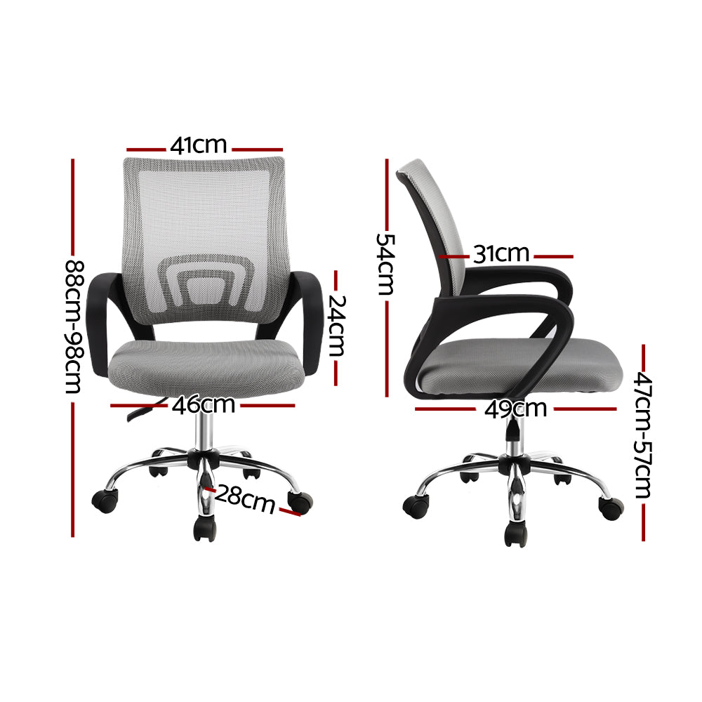 Artiss Office Chair Gaming Chair Computer Mesh Chairs Executive Mid Back Grey