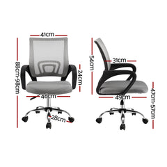 Artiss Office Chair Gaming Chair Computer Mesh Chairs Executive Mid Back Grey