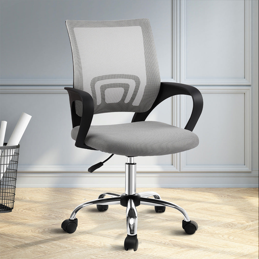 Artiss Office Chair Gaming Chair Computer Mesh Chairs Executive Mid Back Grey