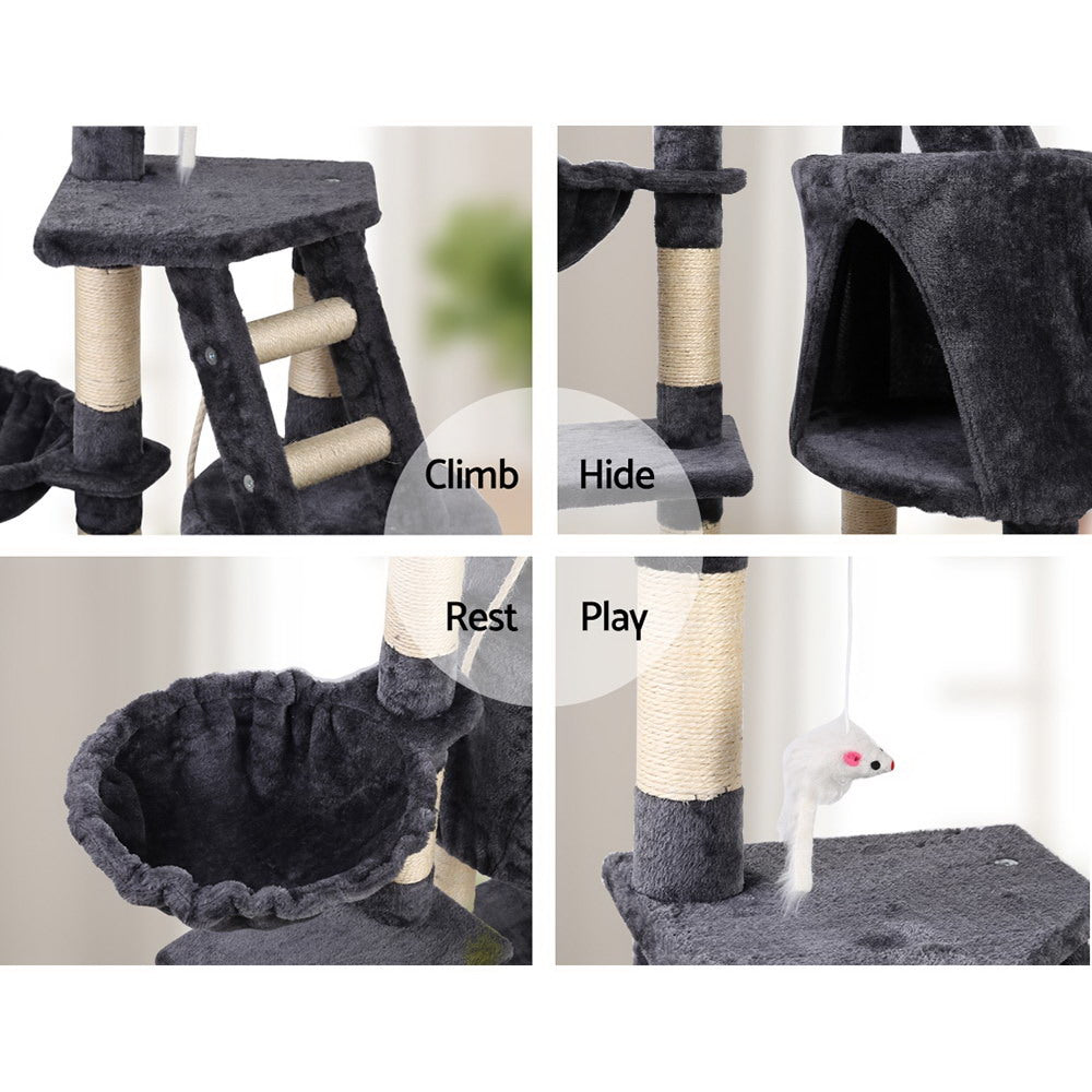 i.Pet Cat Tree Tower Scratching Post Scratcher Wood Condo House Bed Toys 120cm