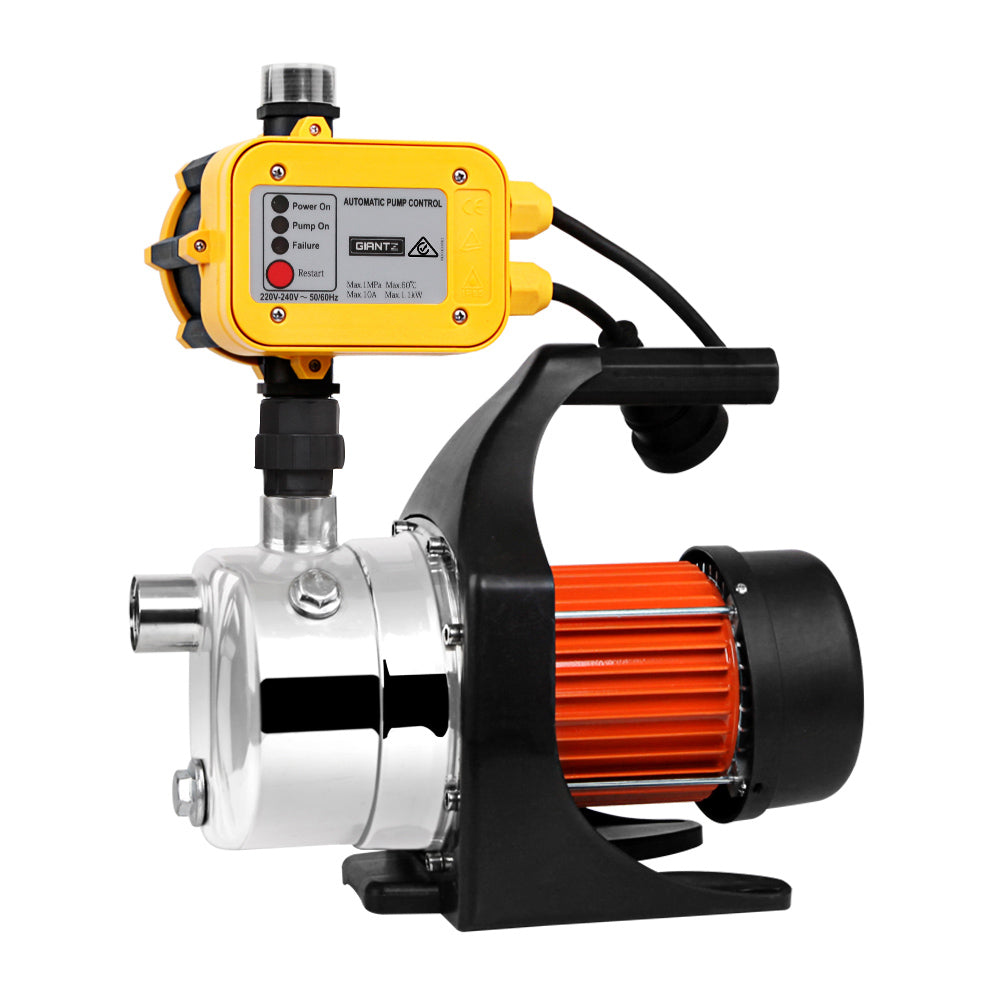 Giantz Garden Water Jet Pump High Pressure 800W Tank Rain Irrigation Yellow