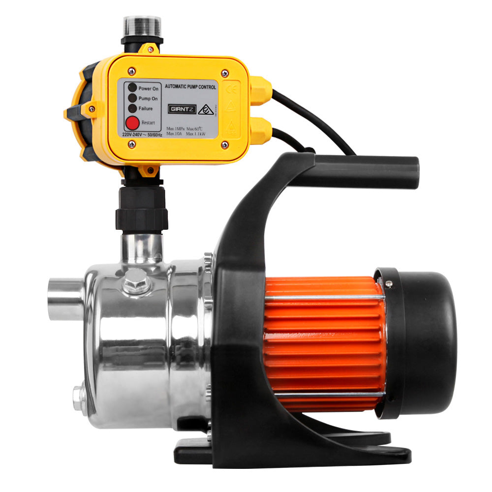 Giantz Garden Water Jet Pump High Pressure 800W Tank Rain Irrigation Yellow