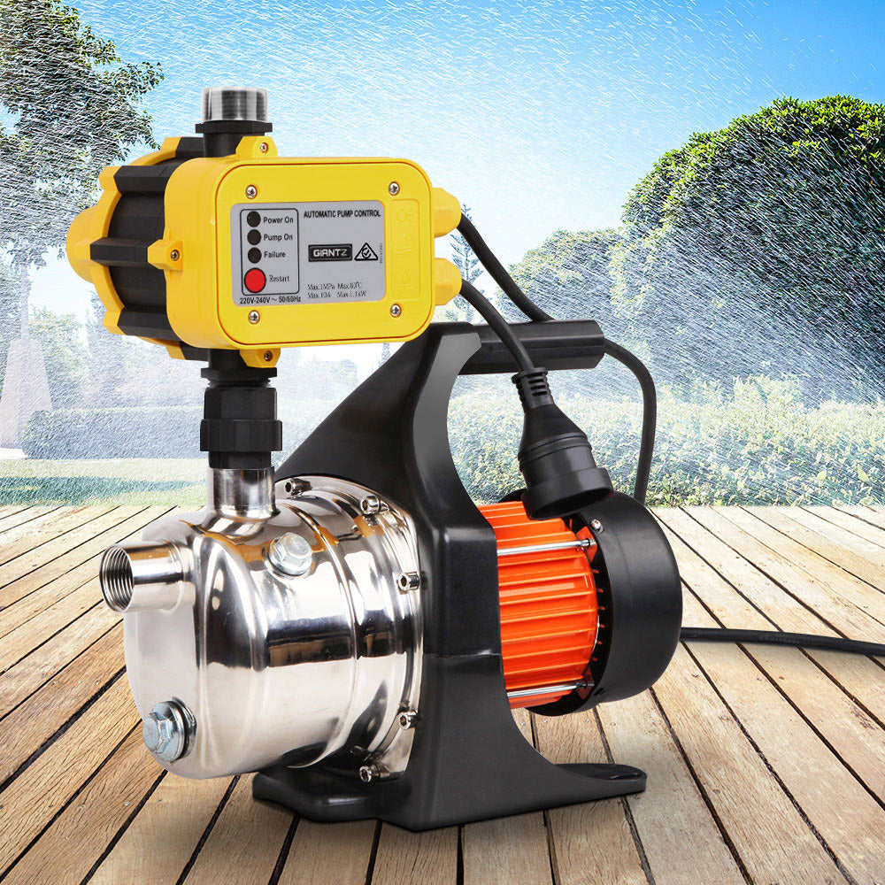 Giantz Garden Water Jet Pump High Pressure 800W Tank Rain Irrigation Yellow