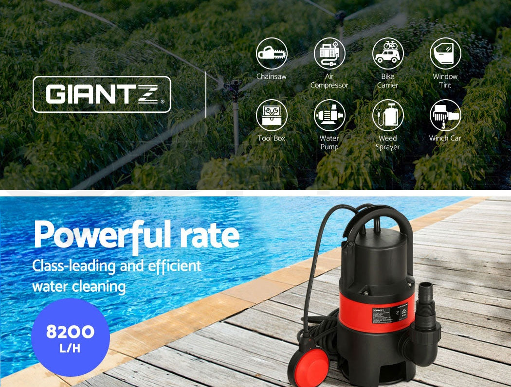 Giantz 400W Water Pump Dirty Submersible Sump Swim Pool Flooding Pond Clean