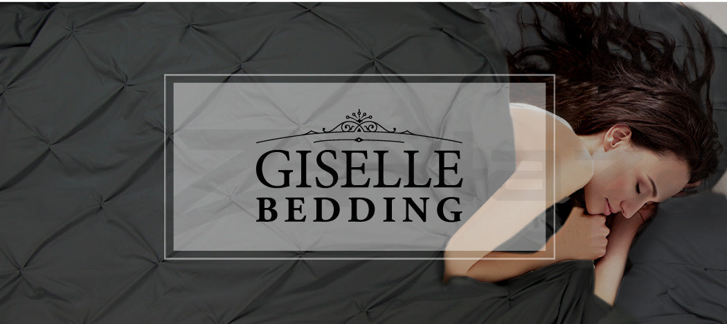 Giselle Bedding Quilt Cover Set Diamond Pinch Black Queen