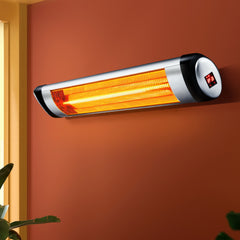 Devanti Electric Radiant Strip Heater Indoor Outdoor Patio Remote Control 1500W