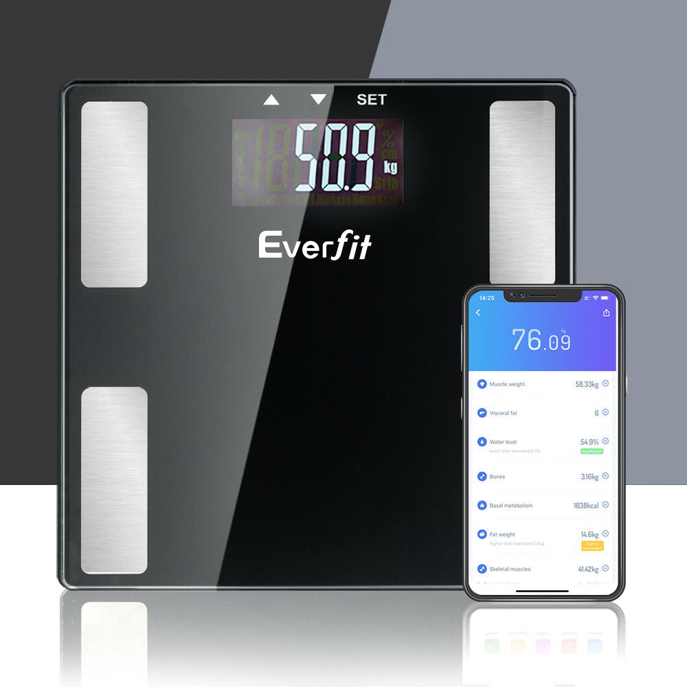 Electronic Digital Bathroom Scales Body Fat Scale Bluetooth Weight 180kg