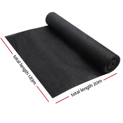 Instahut 50% Shade Cloth 1.83x20m Shadecloth Sail Heavy Duty Black