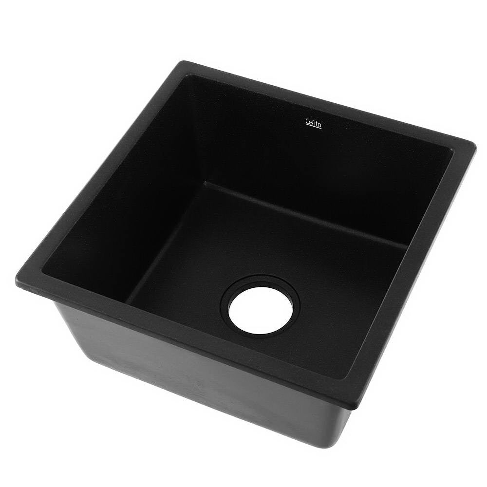 Cefito Kitchen Sink Laundry Basin Stone Sink Granite Under/Topmount 450X450MM