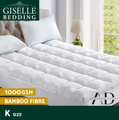 Giselle Bedding Mattress Topper Pillowtop Bamboo King