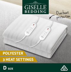 Giselle Heated Electric Blanket Double Washable Fully Fitted Polyester Pad Cover