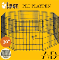 i.Pet 30" 8 Panel Dog Playpen Pet Fence Exercise Cage Enclosure Play Pen