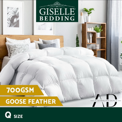 Giselle Bedding 700GSM Goose Down Feather Quilt Queen