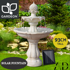 Gardeon Solar Water Feature 3 Tiers Ivory 93cm