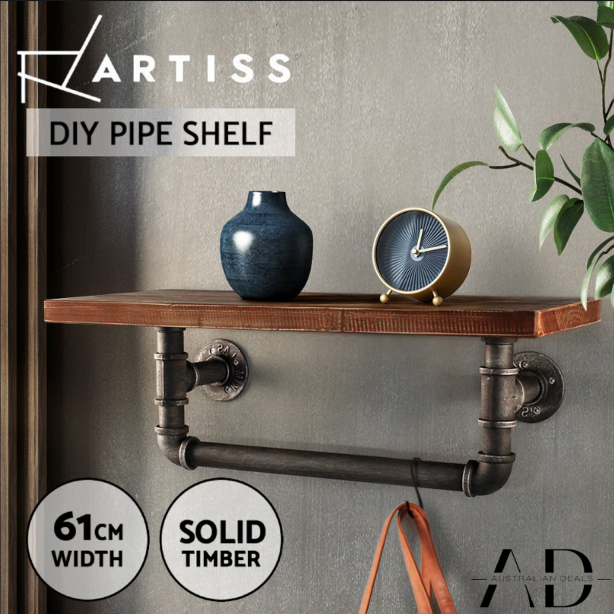 Artiss Floating DIY Pipe Shelf - IVES