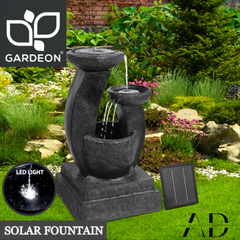 Gardeon Solar Water Feature with LED Lights 3 Tiers 70cm