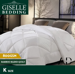 Giselle Bedding 800GSM Microfibre Bamboo Quilt King