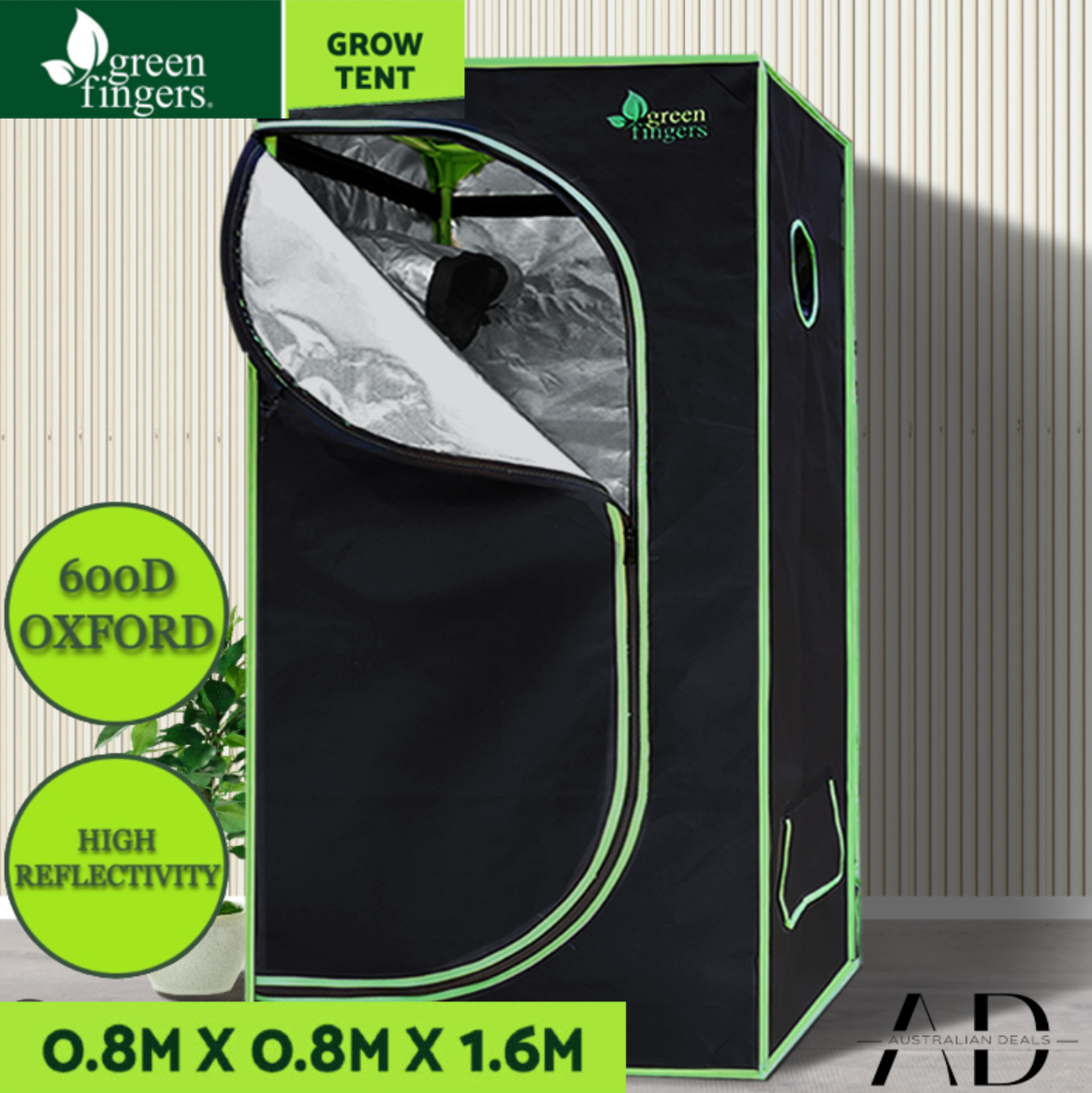 Greenfingers Grow Tent 80x80x160CM Hydroponics Kit Indoor Plant Room System