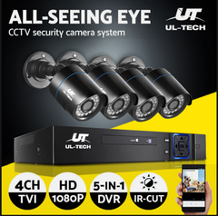 UL-tech CCTV Security System 4CH DVR 4 Cameras 1080p