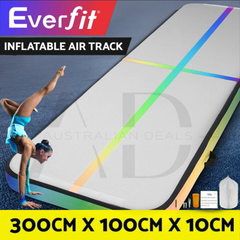 Everfit 3m Air Track Gymnastics Tumbling Exercise Cheerleading Mat Inflatable