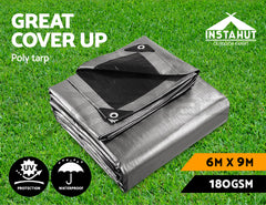 Instahut Tarp Tarpaulin 6x9m Camping Heavy Duty Sun Cover