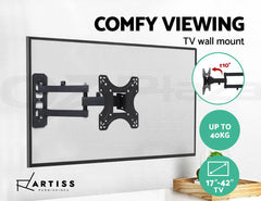 Artiss TV Wall Mount Bracket for 17"-42" LED LCD TVs Full Motion Strong Arms