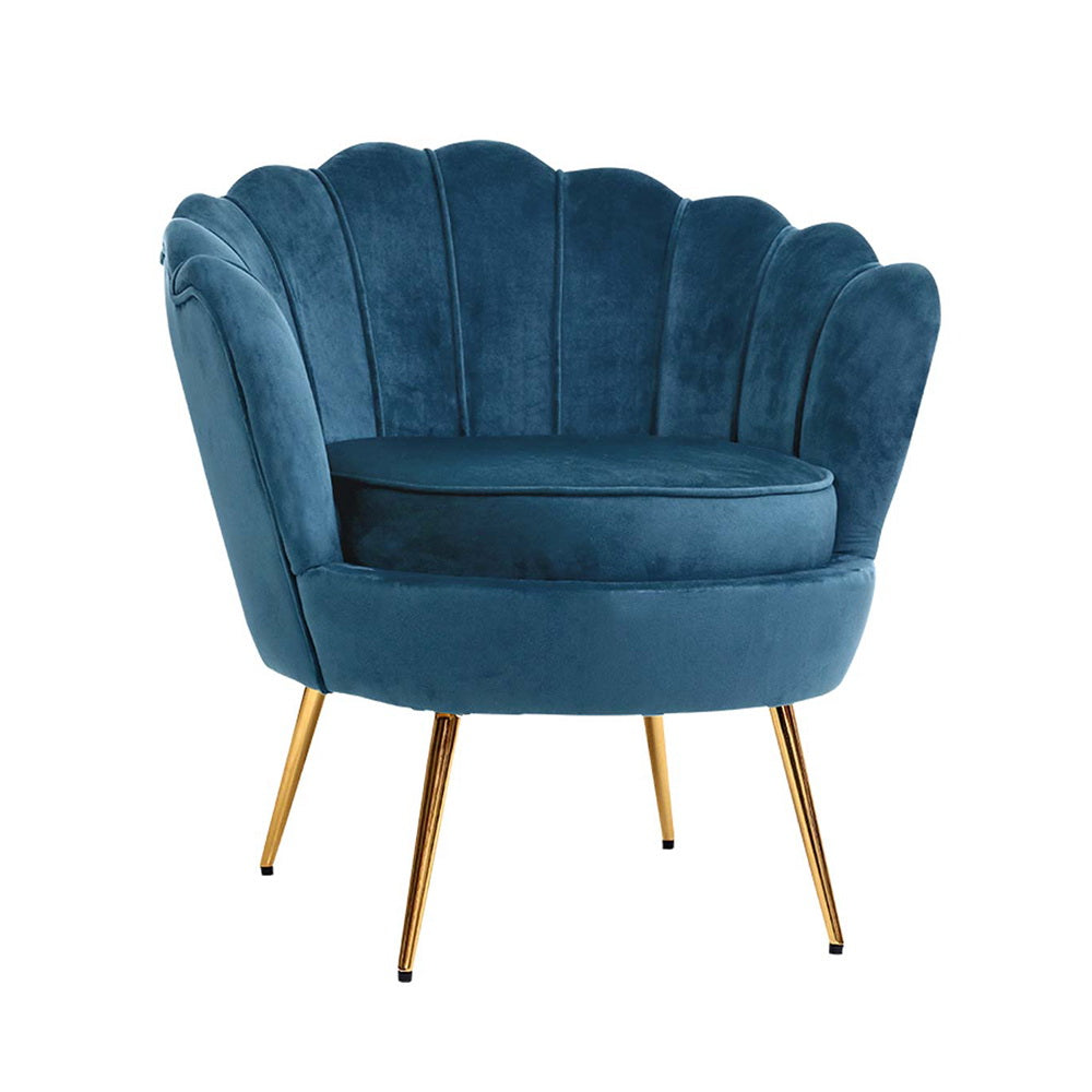 Artiss Armchair Velvet Blue Callista