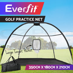 Everfit 3.5m Golf Practice Net Portable Training Aid Driving Target Tent Black