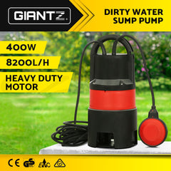 Giantz 400W Water Pump Dirty Submersible Sump Swim Pool Flooding Pond Clean