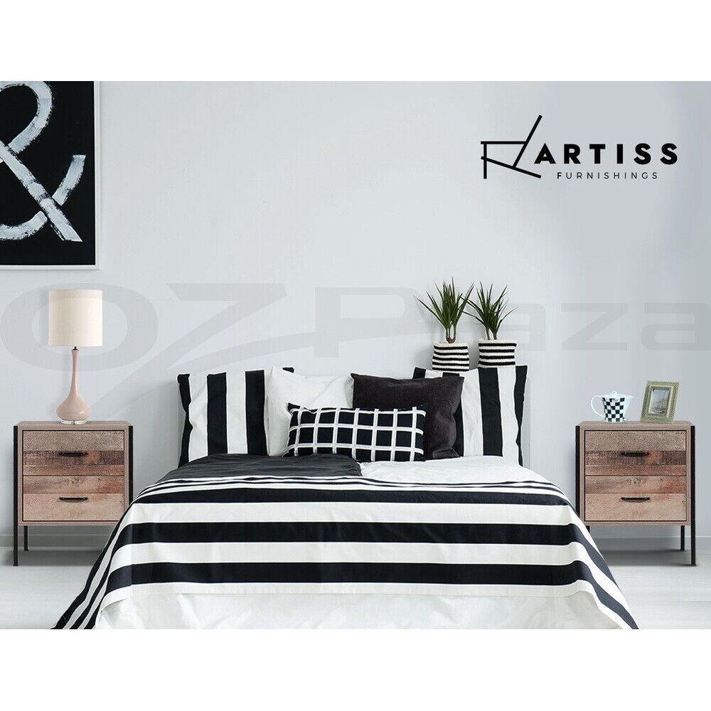 Artiss Bedside Tables Drawers Side Table Wood Nightstand Storage Cabinet Bedroom