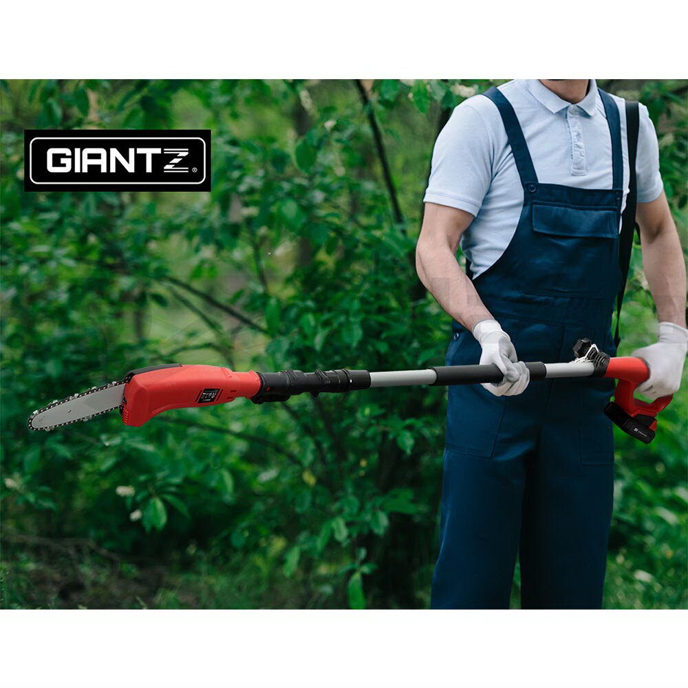 Giantz Chainsaw Cordless Pole Chain Saw 20V 8inch Pruner Battery 2.7m Long Reach