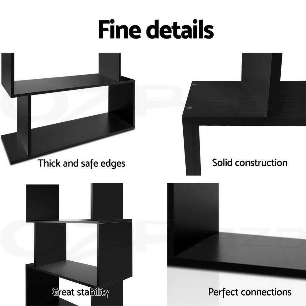 Artiss Bookshelf 6 Tiers - RIVA Black