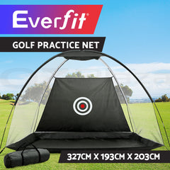 Everfit 3M Golf Practice Net Portable Training Aid Driving Target Tent Black