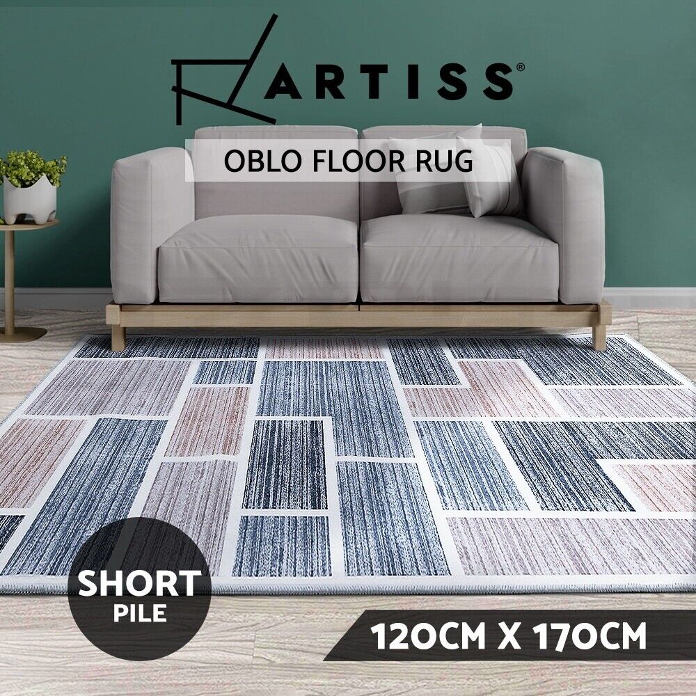 Artiss Floor Rugs 120x170cm Short Pile Area Rug Large Modern Carpet Soft Bedroom