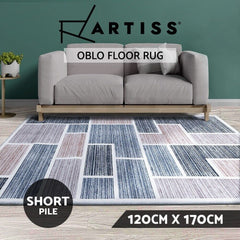 Artiss Floor Rugs 120x170cm Short Pile Area Rug Large Modern Carpet Soft Bedroom