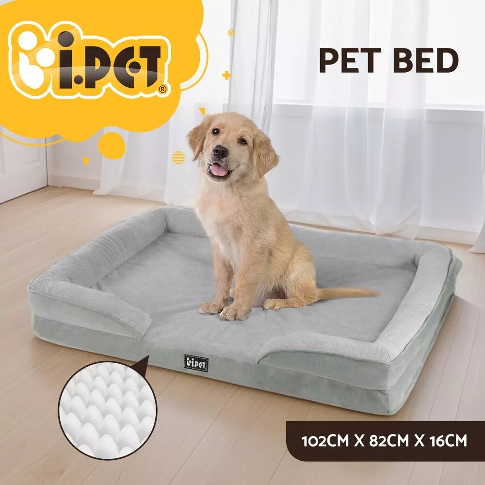 i.Pet Pet Bed Dog Calming Soft Cushion Egg Crate Large Sofa Removable Washable