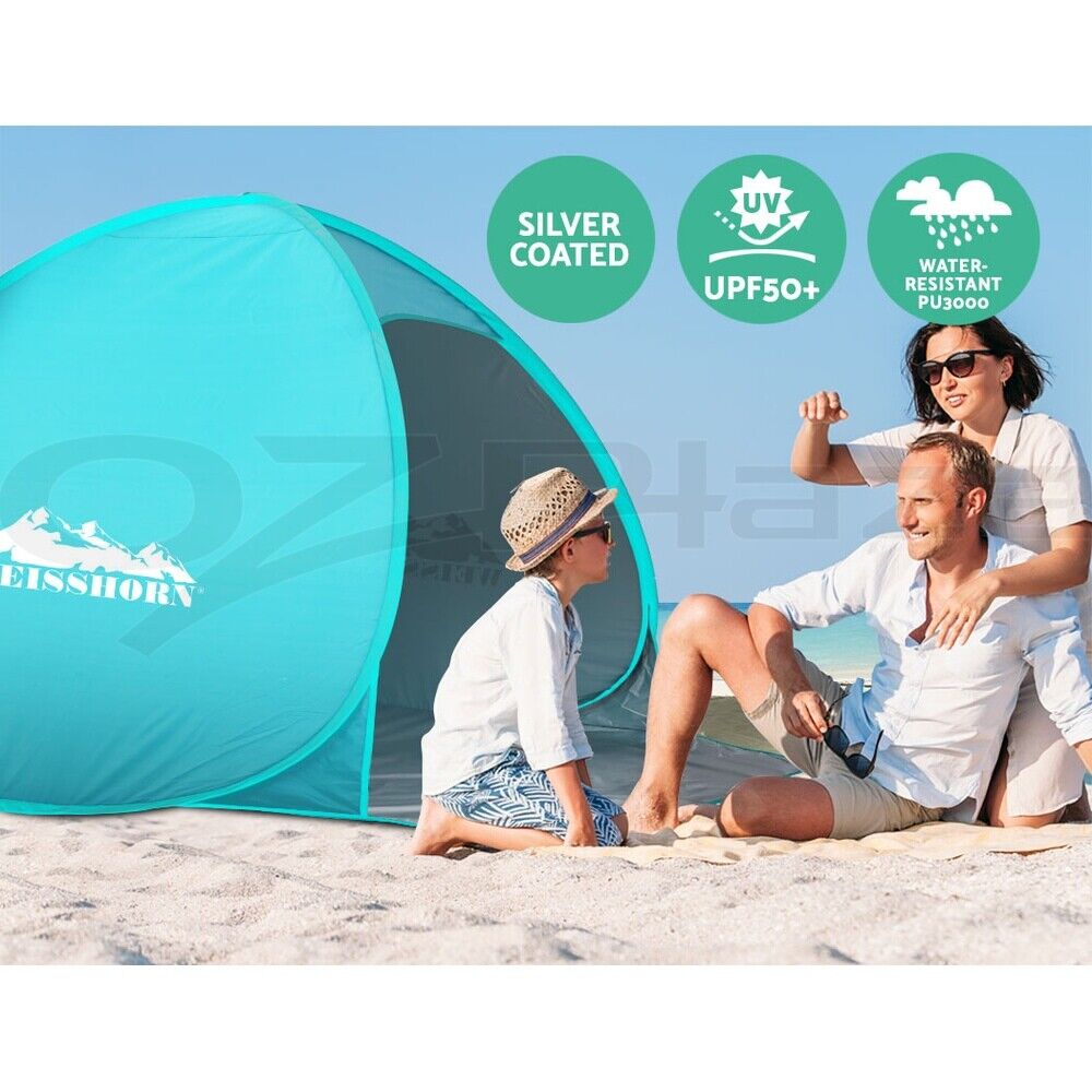 Weisshorn Pop Up Beach Tent Camping Hiking 3 Person Sun Shade Fishing Shelter